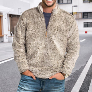 Men's Casual Loose Stand Collar Thickened Sweatshirt