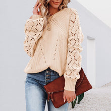 Load image into Gallery viewer, Women&#39;s Solid Color Loose Crew Neck Sweater
