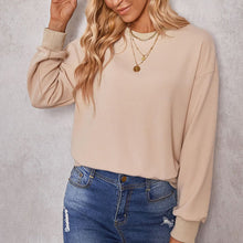 Load image into Gallery viewer, Solid Color Crew Neck Sweater
