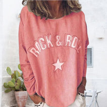 Load image into Gallery viewer, Star Crew Neck Long Sleeve T-Shirt
