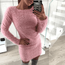 Load image into Gallery viewer, Round Neck Plush Dress
