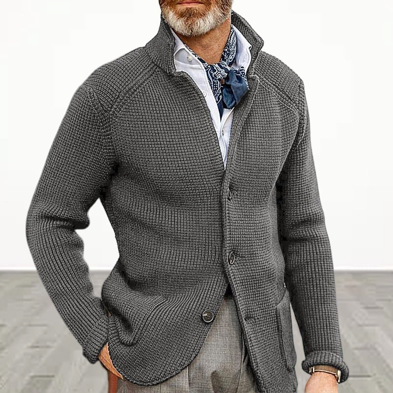 Men's Stand Collar Knitted Coat