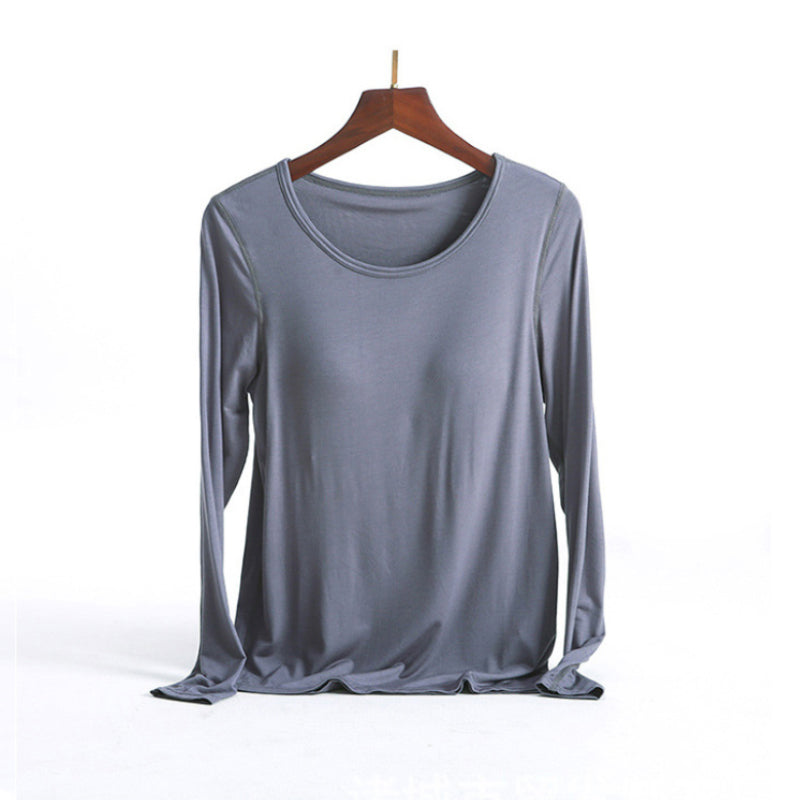 Women's Long Sleeve T-Shirt With Chest Pad