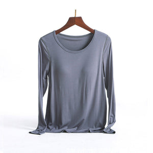 Women's Long Sleeve T-Shirt With Chest Pad