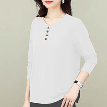 Load image into Gallery viewer, Solid Color Versatile Round Neck Tops
