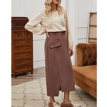 Load image into Gallery viewer, High Waist Slim Solid Color Hip Dress
