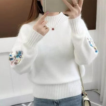 Load image into Gallery viewer, Flower Embroidery Sweater
