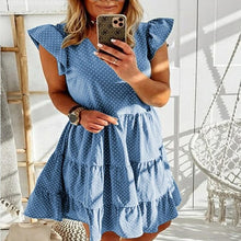 Load image into Gallery viewer, V-neck Ruffled Dress
