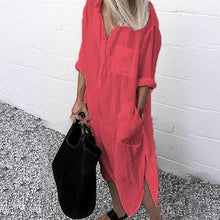 Load image into Gallery viewer, Casual Solid Color Pocket Dress
