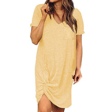 Load image into Gallery viewer, Side Knot Short Sleeve Dress
