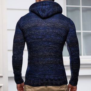 Slim Turtleneck Hooded Thick Sweater