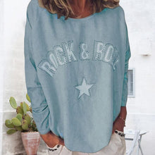 Load image into Gallery viewer, Star Crew Neck Long Sleeve T-Shirt
