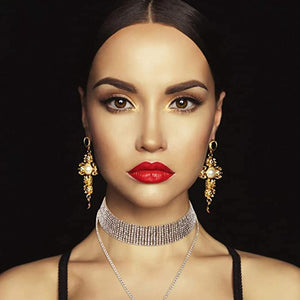 Rhinestone Tassel Choker