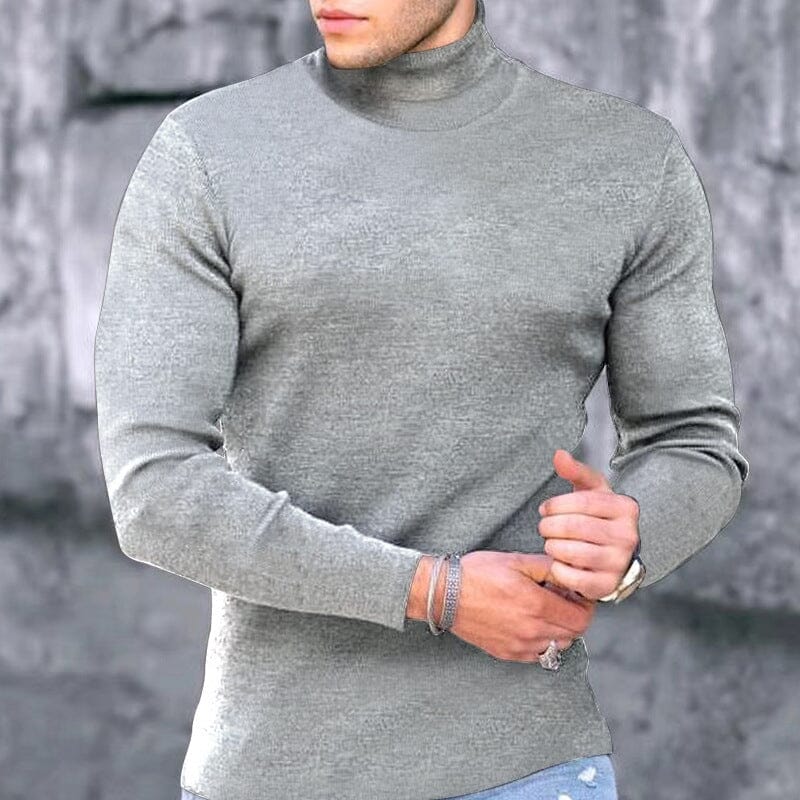 Turtleneck Solid Color Pullover Bottoming Sweater