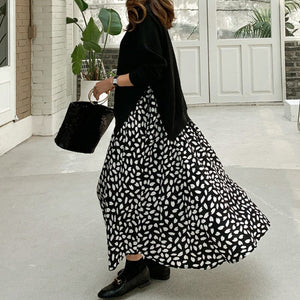 Round Neck Fake Two Piece Dress