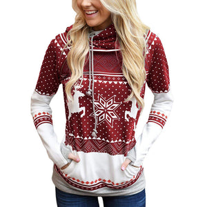 Christmas Print Pocket Sweatshirt
