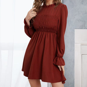 Burgundy Waist Dress