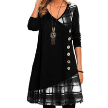 Load image into Gallery viewer, Long-sleeve Patchwork Dress
