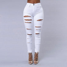 Load image into Gallery viewer, Women Sexy Jeans, White and Black
