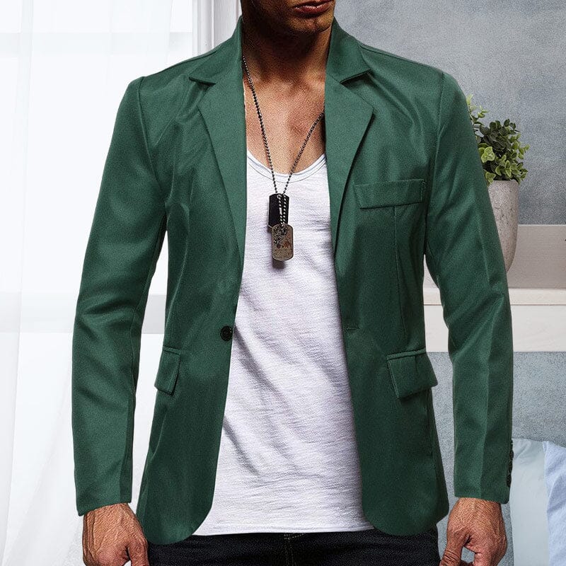 Solid Color Single Breasted One Button Suit