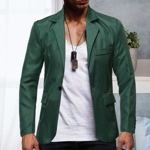 Solid Color Single Breasted One Button Suit