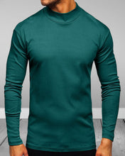 Load image into Gallery viewer, Men&#39;s Gray Cotton Turtleneck Sweaters
