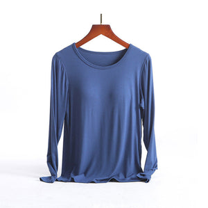 Women's Long Sleeve T-Shirt With Chest Pad