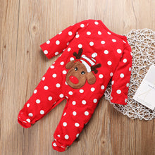 Load image into Gallery viewer, Reindeer Pattern Baby Outing Romper
