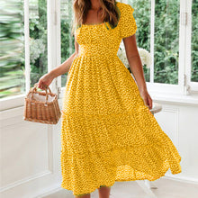 Load image into Gallery viewer, Puff Sleeve Floral Long Dress
