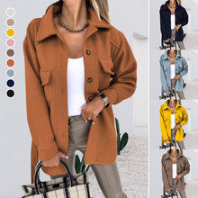 Load image into Gallery viewer, Women Fashion Slit Neck Casual Woolen Coats
