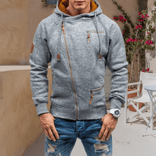 Load image into Gallery viewer, Men&#39;s Hooded Side Zip Cationic Sweatshirt
