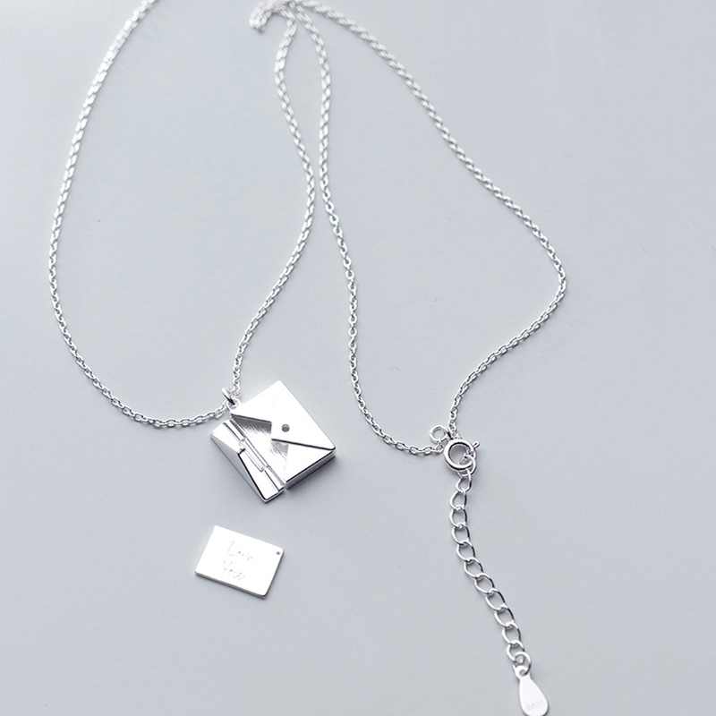 Metal Envelope Necklace