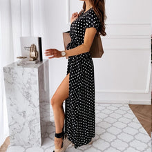 Load image into Gallery viewer, V-neck Polka Dot Print Dress
