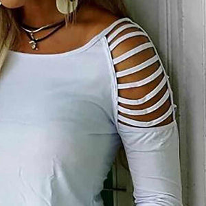 Halter Neck Ladder Cut Out Casual Top
