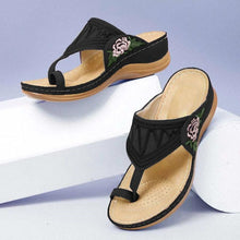 Load image into Gallery viewer, Embroidered Wedge Sandals
