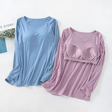 Load image into Gallery viewer, Women&#39;s Long Sleeve T-Shirt With Chest Pad

