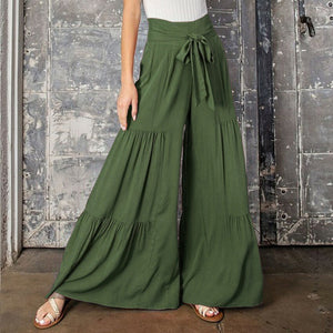 High-waisted Drapey Wide-legged Pants