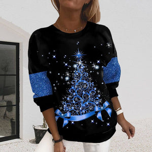 Christmas Tree Print Pullover