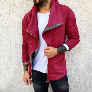 Solid Hooded Long Sleeve Jacket