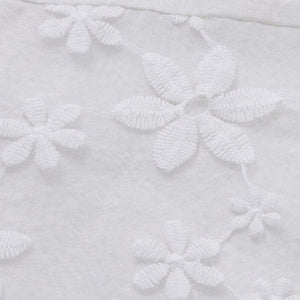 Women's Lace Embroidered Cotton and Linen Long-sleeved Shirt