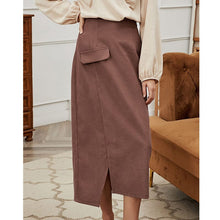 Load image into Gallery viewer, High Waist Slim Solid Color Hip Dress
