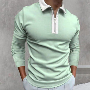 Men Gentlemans Business Long Sleeve Fitness T Shirt