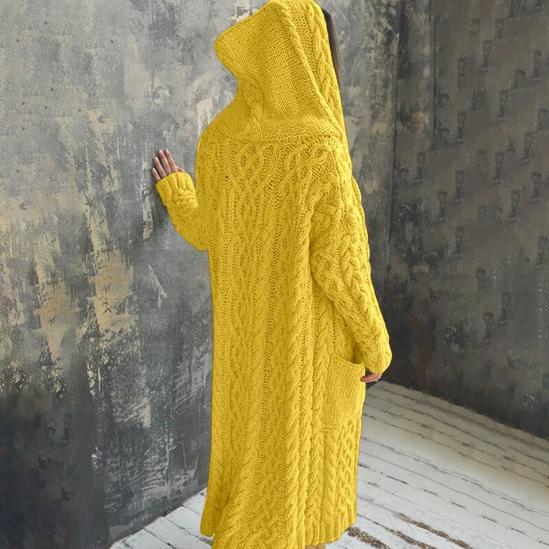 Braided Lazy Hooded Sweater
