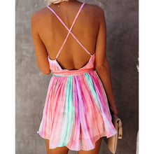 Load image into Gallery viewer, Rainbow Color Cami Mini Dress
