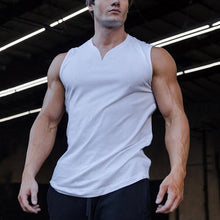 Load image into Gallery viewer, Men&#39;s Summer Single-colored Sports Vest with V-neck

