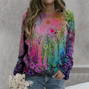Multicolored Floral Crewneck Sweatshirt