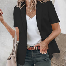 Load image into Gallery viewer, Casual Lapel Short Sleeve Plain Blazer
