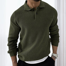 Load image into Gallery viewer, Waffle Lapel Sweater
