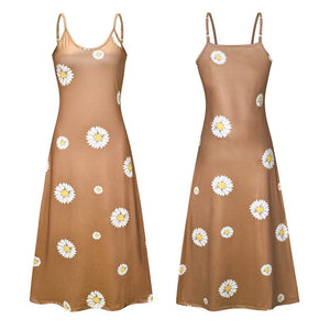 Daisy Print Slip Dress