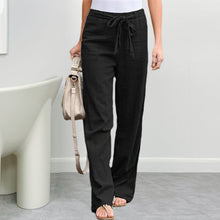 Load image into Gallery viewer, Summer Elastic Lace Up Straight Pants

